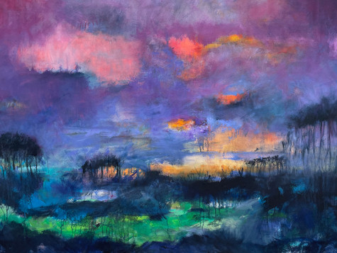 Reflections on the Wetlands, Oil on Canvas, 60 x 42, 2021