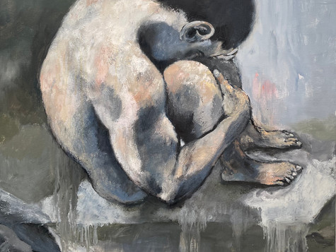 Just Thinkin', Oil on Canvas, 32 x 32, 2013