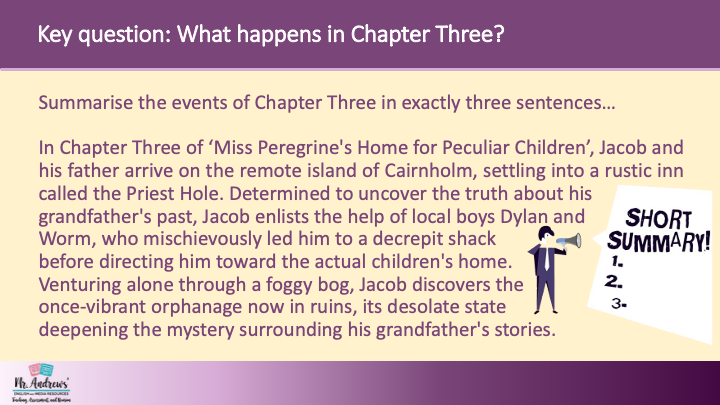 Thumbnail: Complete Scheme of Work - 'Miss Peregrine's Home for Peculiar Children'