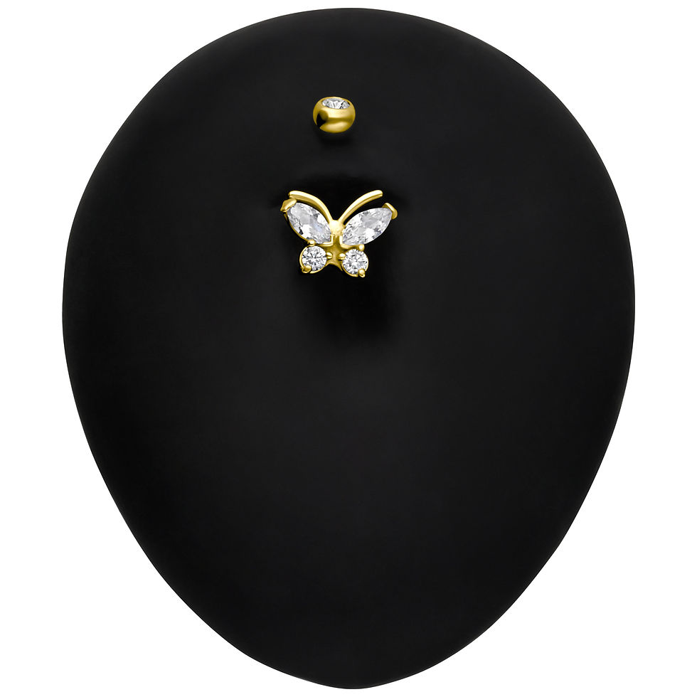Μικρογραφία: BUTTERFLY DOUBLE JEWELLED BANANABELL ZIRCONLINE