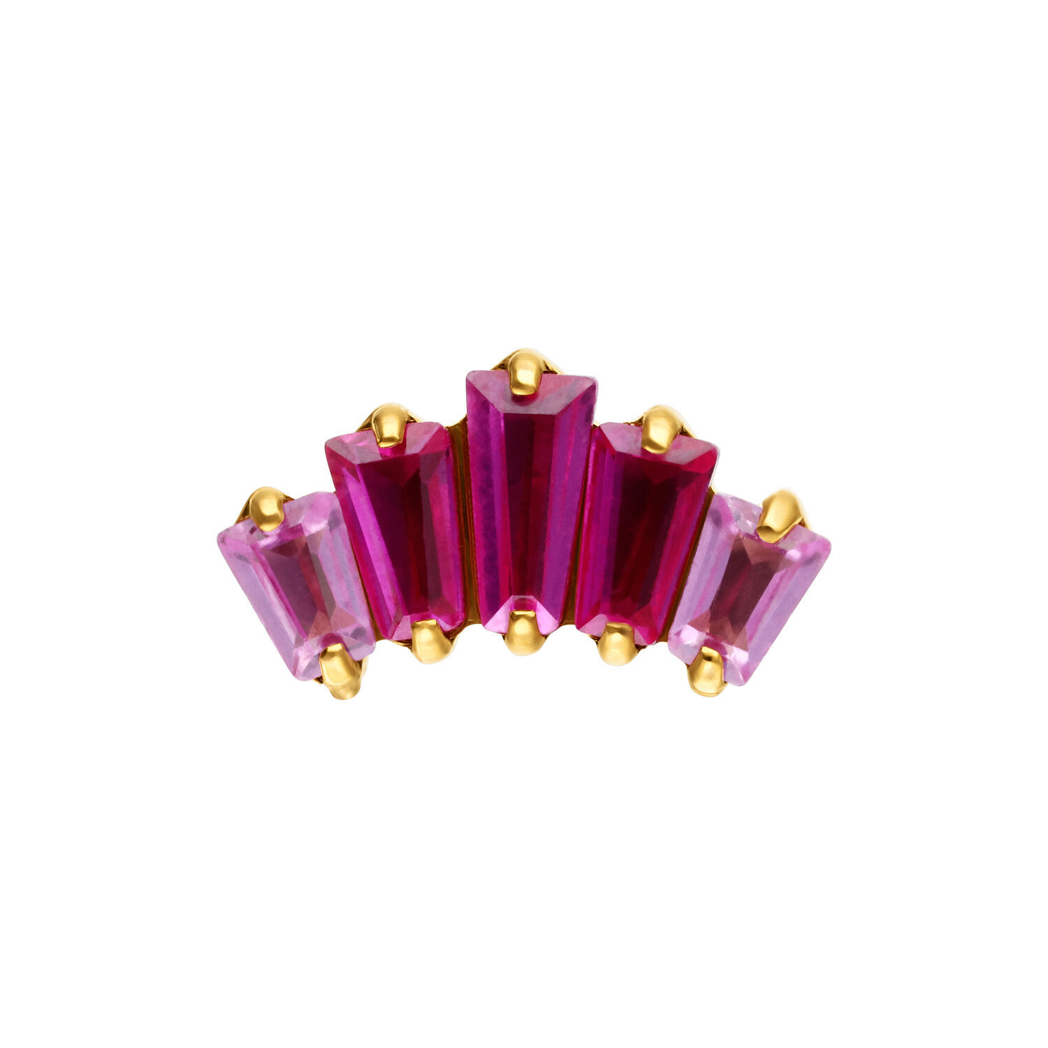 PUSH FIT MAHARANI RUBY BAGUETTE LABRET ZIRCONLINE