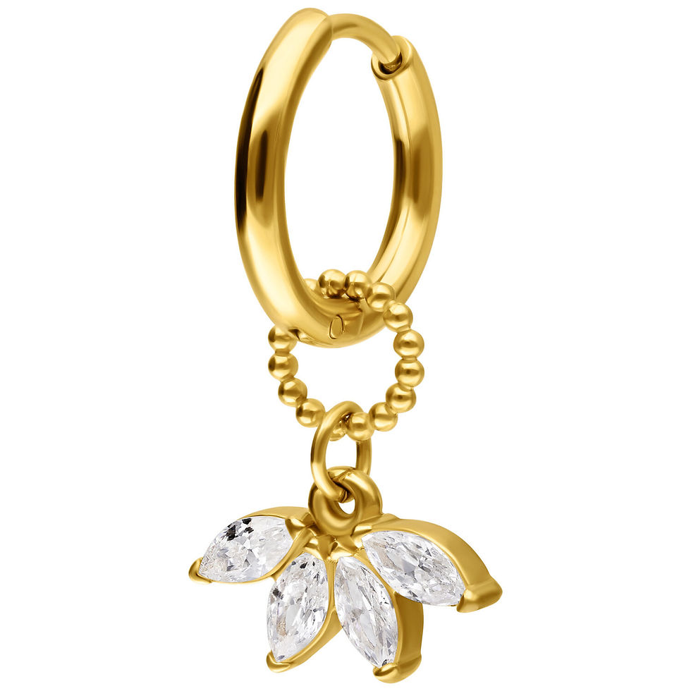Μικρογραφία: LITTLE CRYSTAL FAN HOOPS ZIRCONLINE