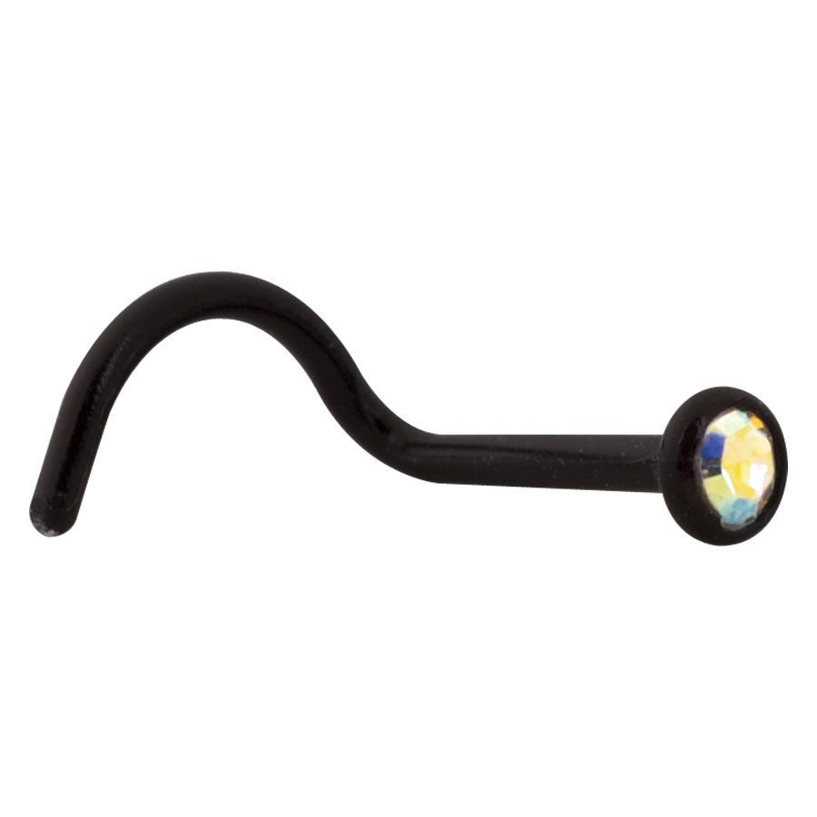 Μικρογραφία: BIOPLAST BLACK JEWELLED NOSESTUD