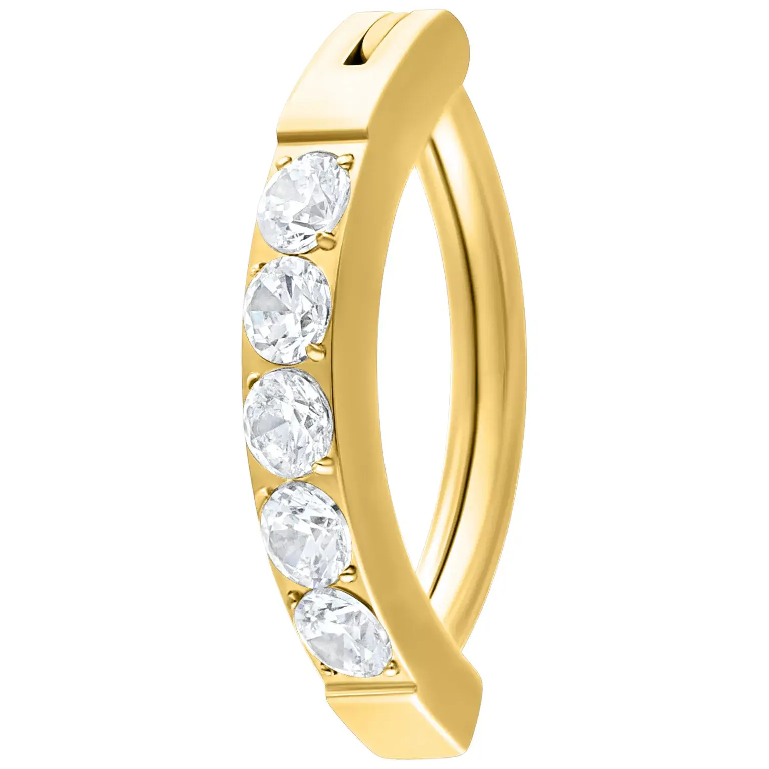 ROUND CRYSTAL BELLY ARCH CLICKER ZIRCONLINE