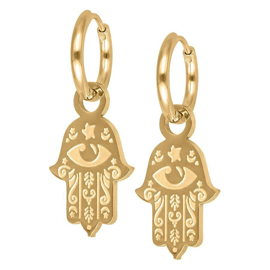 LITTLE HAMSA HAND HOOPS ZIRCONLINE