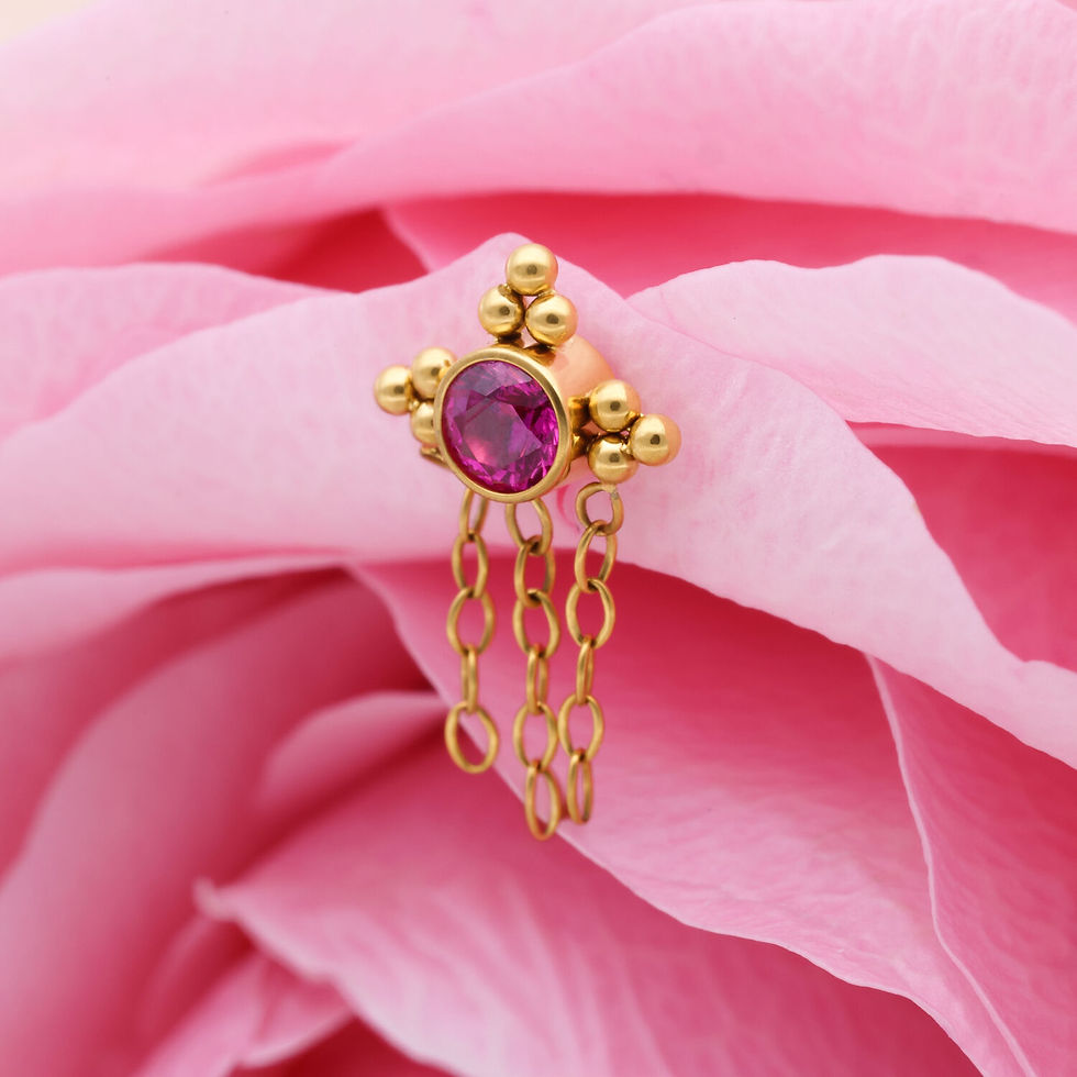 Μικρογραφία: PUSH FIT MAHARANI RUBY DRAPE LABRET ZIRCONLINE