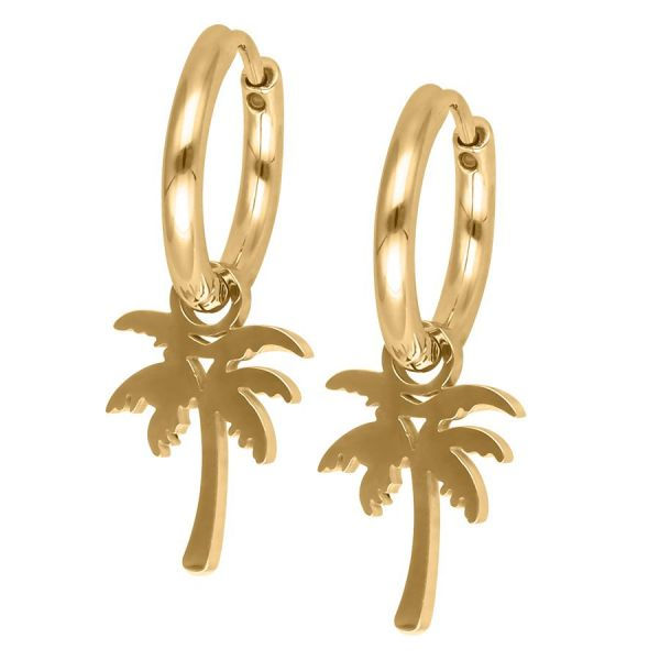 LITTLE PALM TREE HOOPS ZIRCONLINE