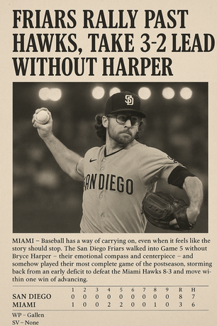 No Harper, No Problem: Friars Erupt to Stun Miami 8–3