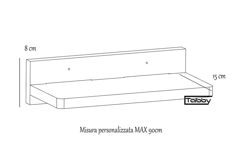 Miniatura: Mensola da Parete standard – Moderna, Personalizzabile  – 3 Colori