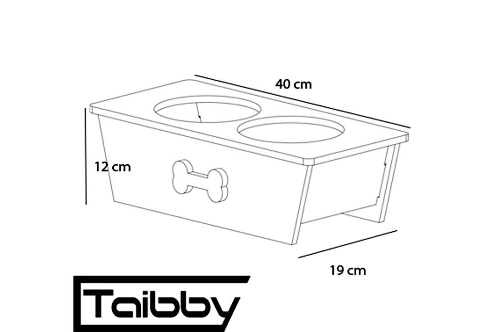Miniature : Porta Ciotole Rialzato per Cani taglia piccola/media Ø16cm