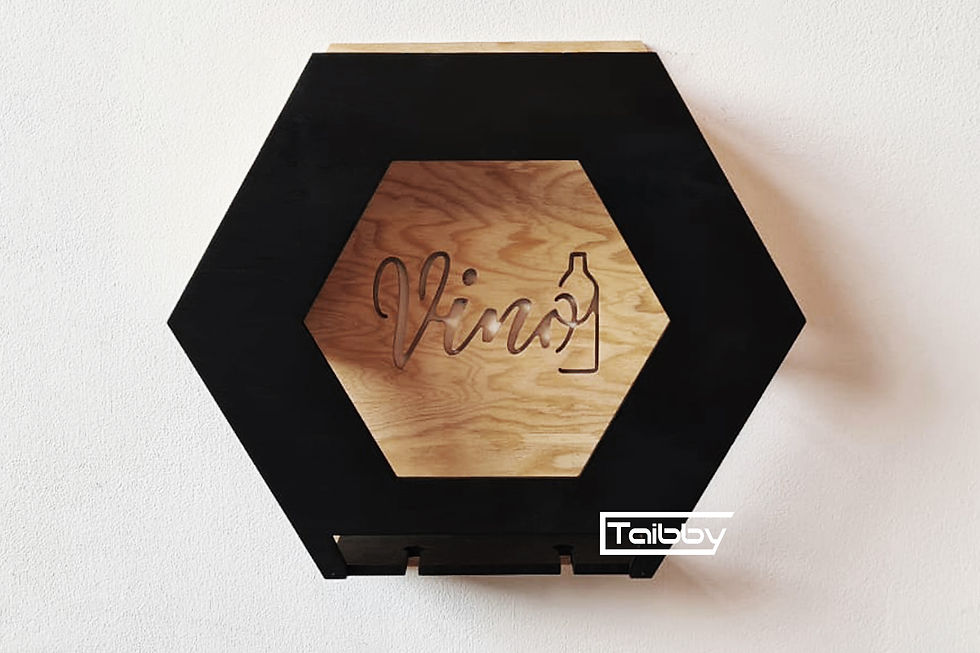 Miniatura: Portabotellas de pared Esagono