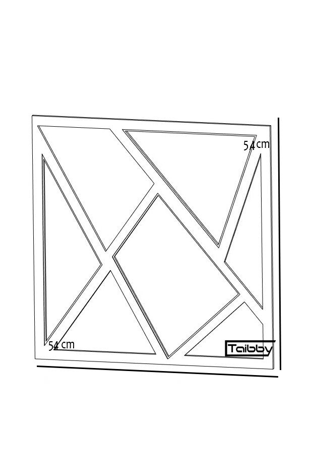 Thumbnail: Moss triangles wall decoration