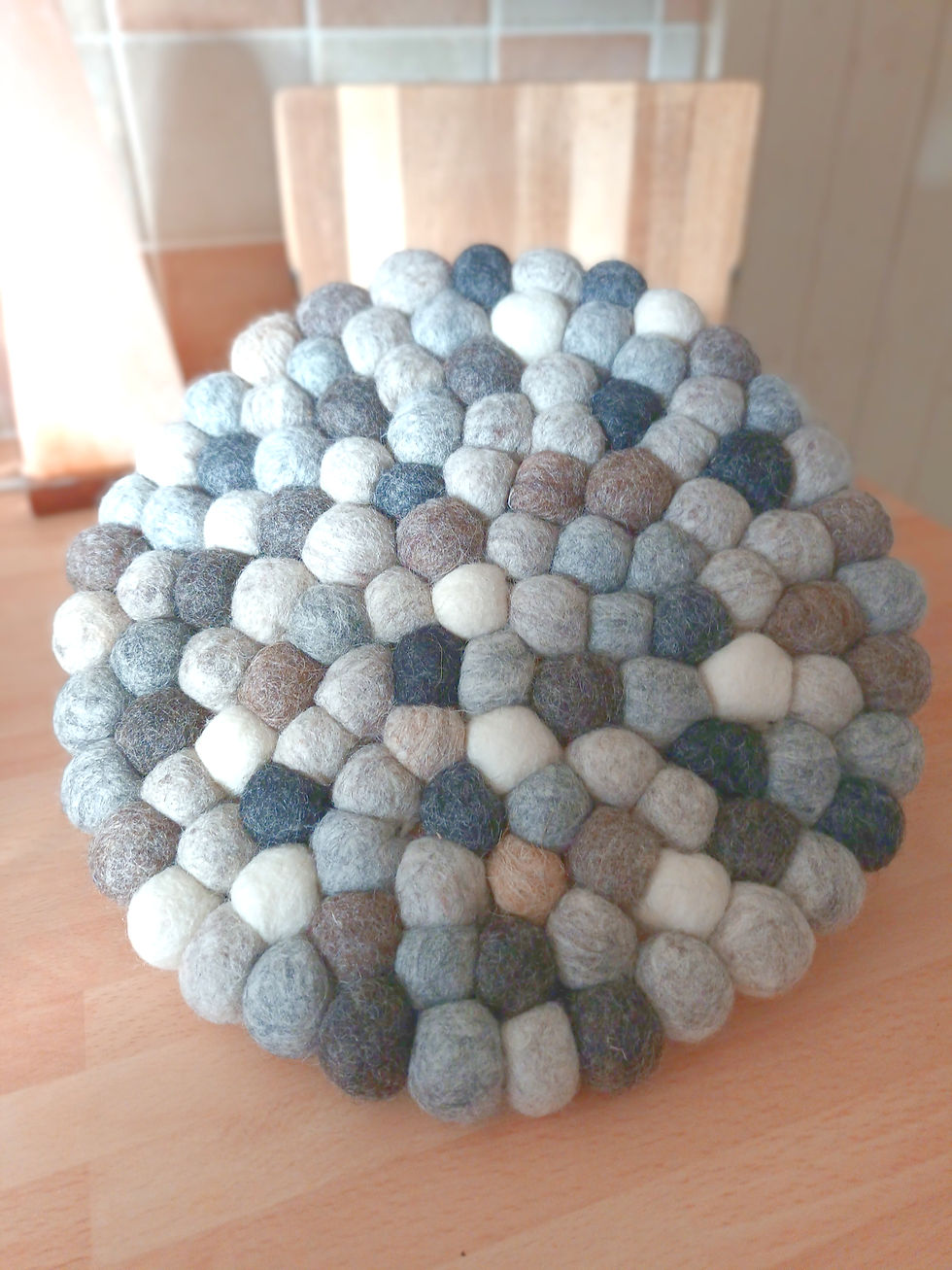 Thumbnail: Felted Wool Grey Placemat / Hotpad