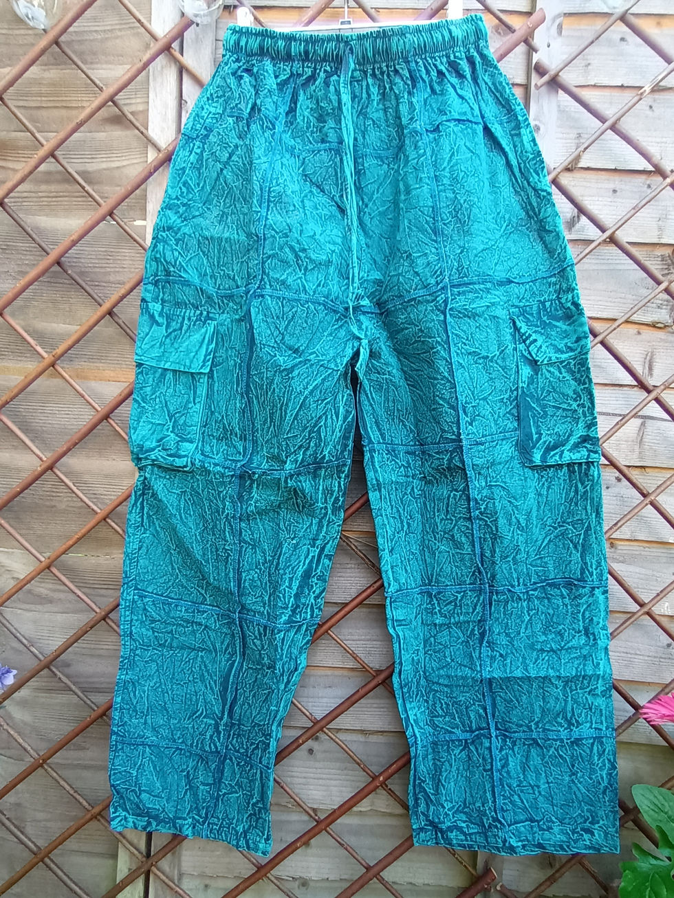 Thumbnail: Stonewashed Patch Cargo Pants blue