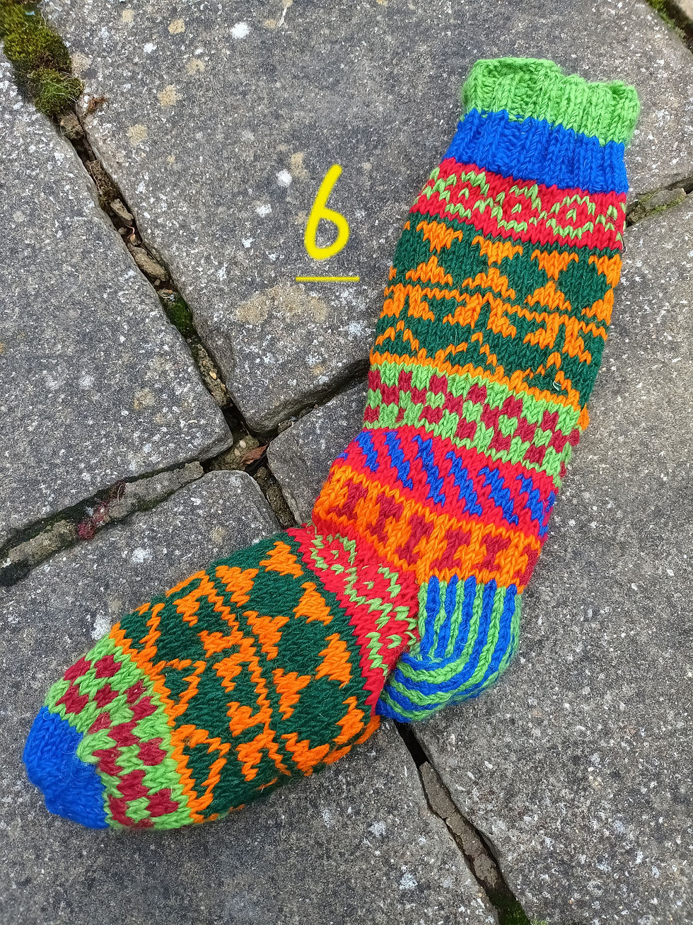 Thumbnail: Large fleece lined slipper socks