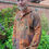 Thumbnail: Unisex patchwork hooded shirt on model
