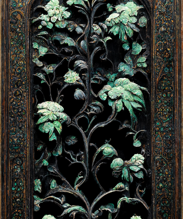 SlowKittens_antique_dark_gnarly_blackwood_panel_of_delicate_scu_d9c94938-9ec8-43f8-b68c-e9