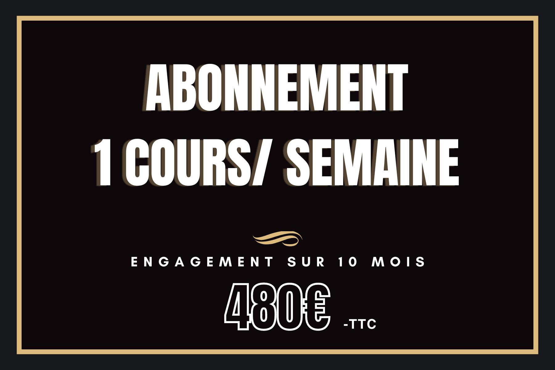 Abonnement 1 cours par semaine à domicile