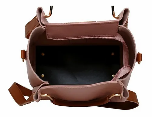 Set 4 Bolsas Moderna Mujer Dama Cuero Sintetico Hombro Negro | Orisand.com