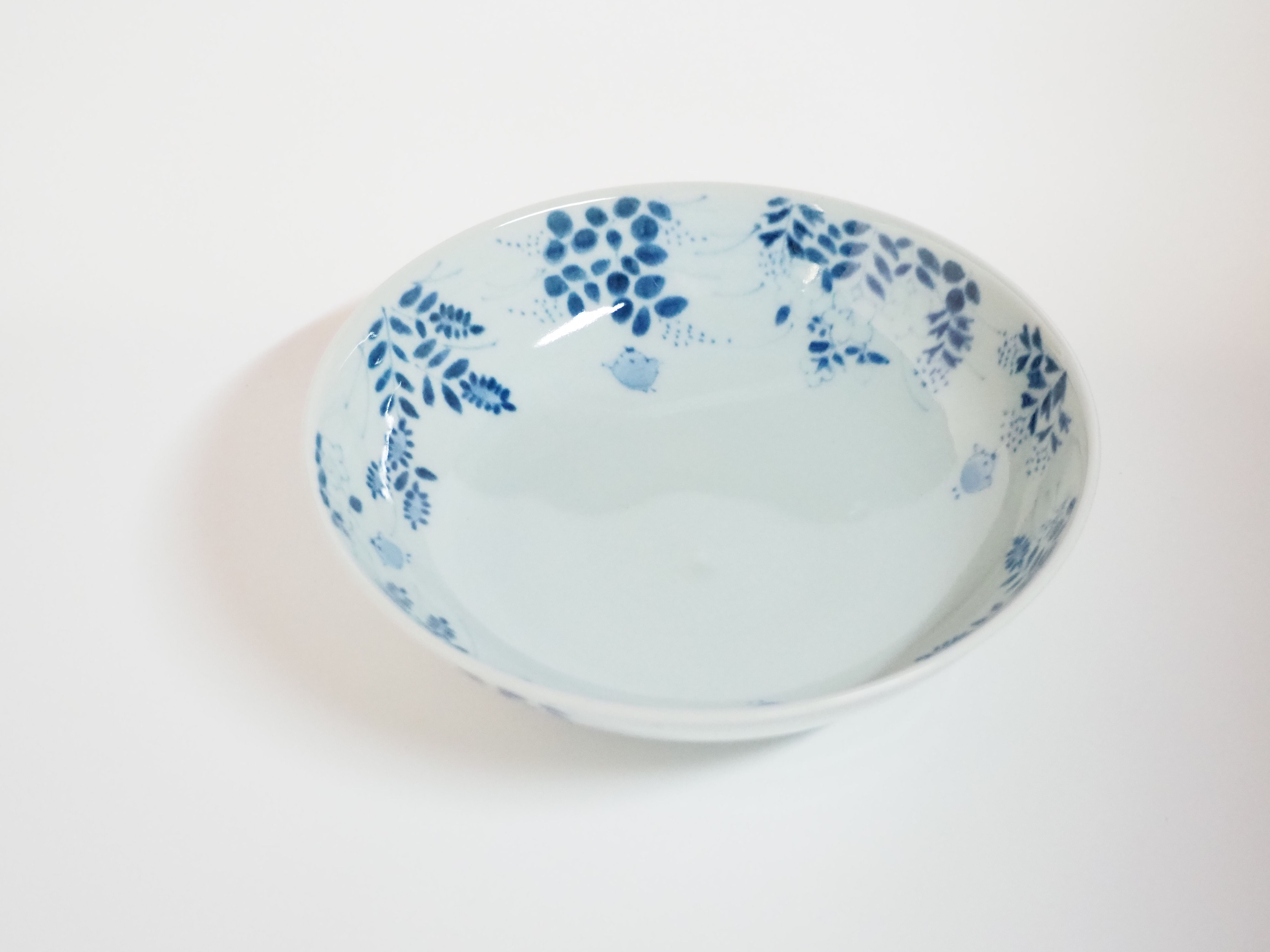 秋草千鳥6寸玉縁スープボール