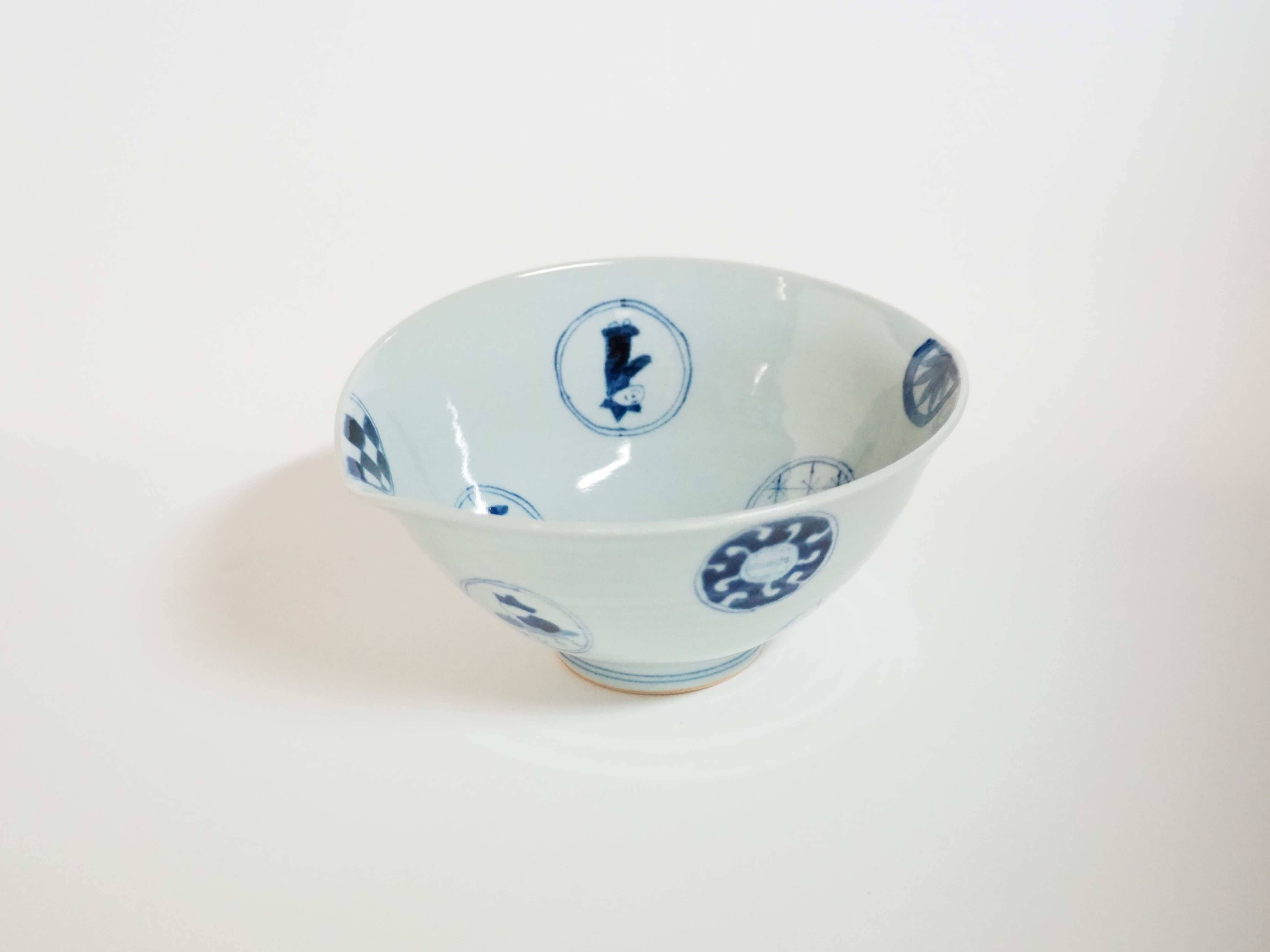 丸地紋二方深鉢