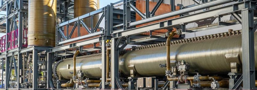 스웨덴 보덴(Boden)에 건설 중인 완전 통합형 재생 수소 기반 철강 생산 플랜트. 사진. thyssenkrupp nucera