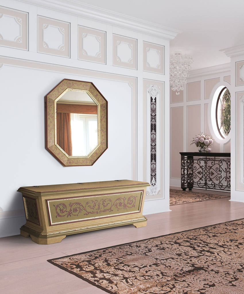 Cassapanca in legno, codice T1090, vista