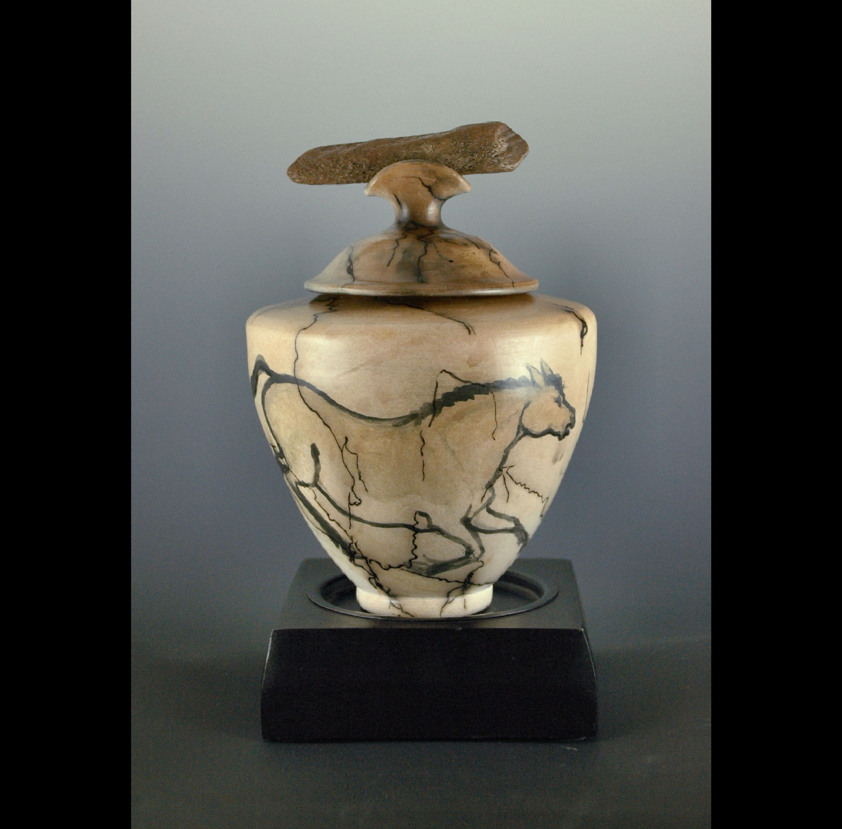 Horse Hair Cave Pot # 123