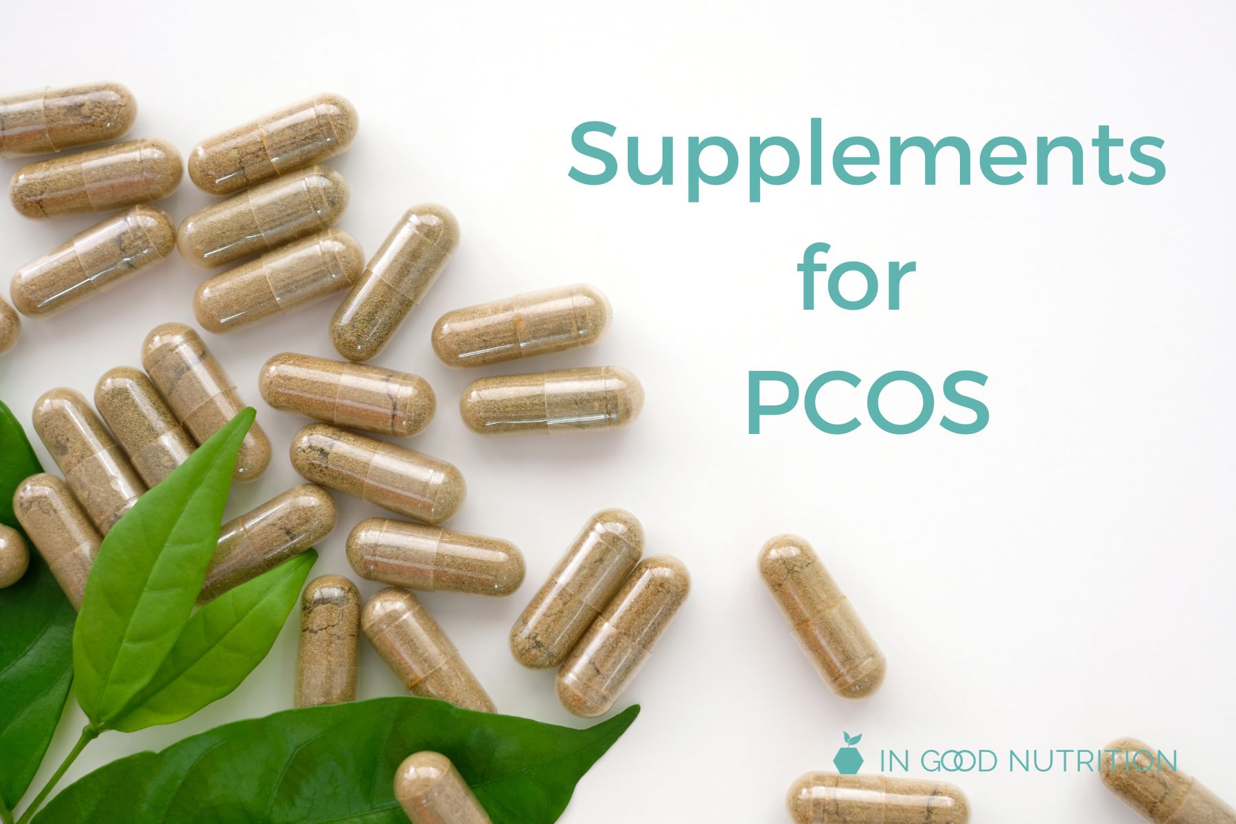 PCOS supplements spread out of a table