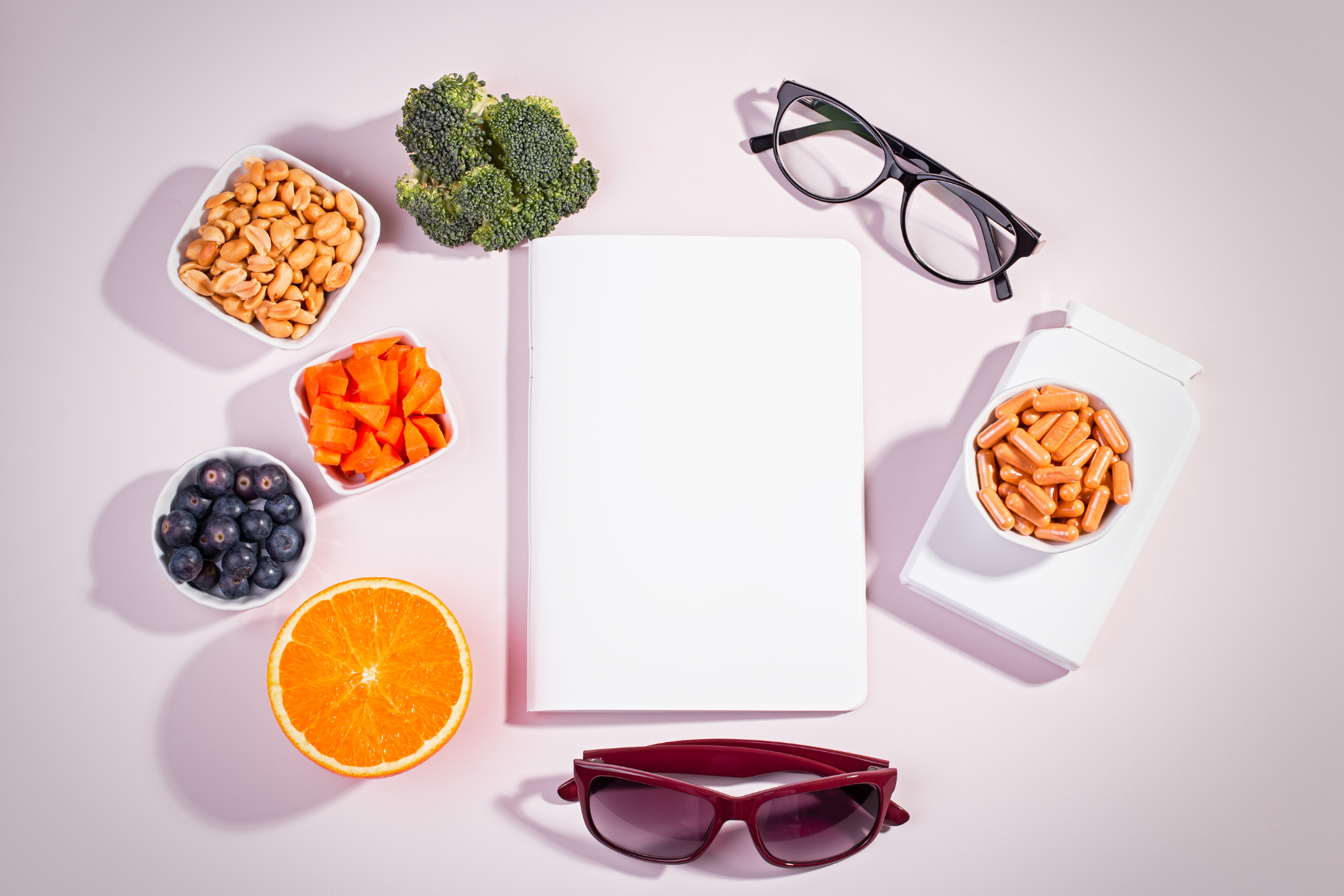 Foods including oranges and blueberries to protect eyes