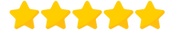 5 Star Rating with gold stars