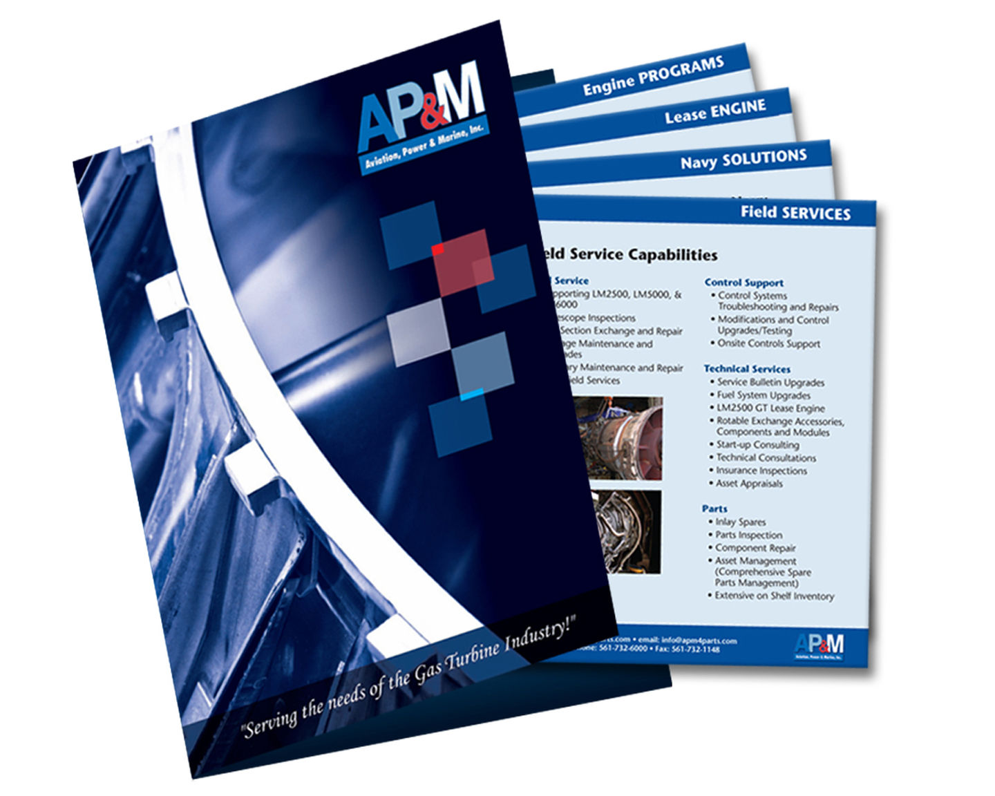 Aviation, Power & Marine (AP&M) Pocket Folder and Cut Sheets