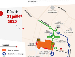 Déviation à compter du 31 juillet 2023