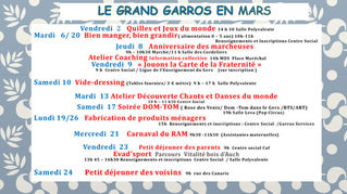 Sur l'Agenda du quartier : en mars