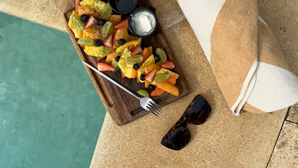healthy breakfast by the pool boutique hotel cancun