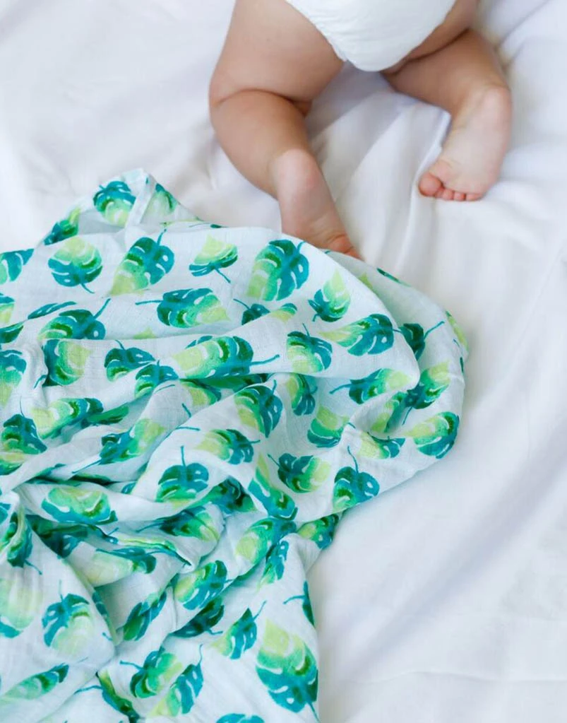 Thumbnail: Malabar Baby Organic Swaddle - Leaf