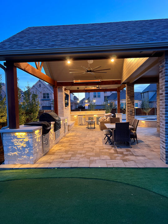 luxury backyard construction