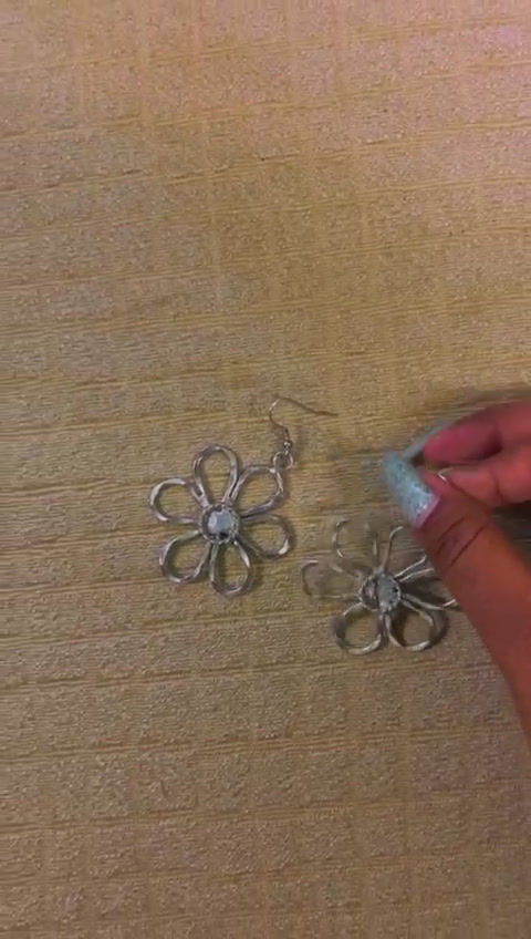 Silver Plated Flower Earrings