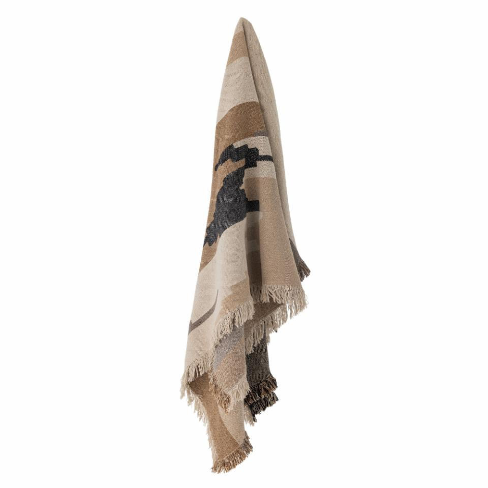 Thumbnail: Maji Throw, Brown, Recycled Cotton