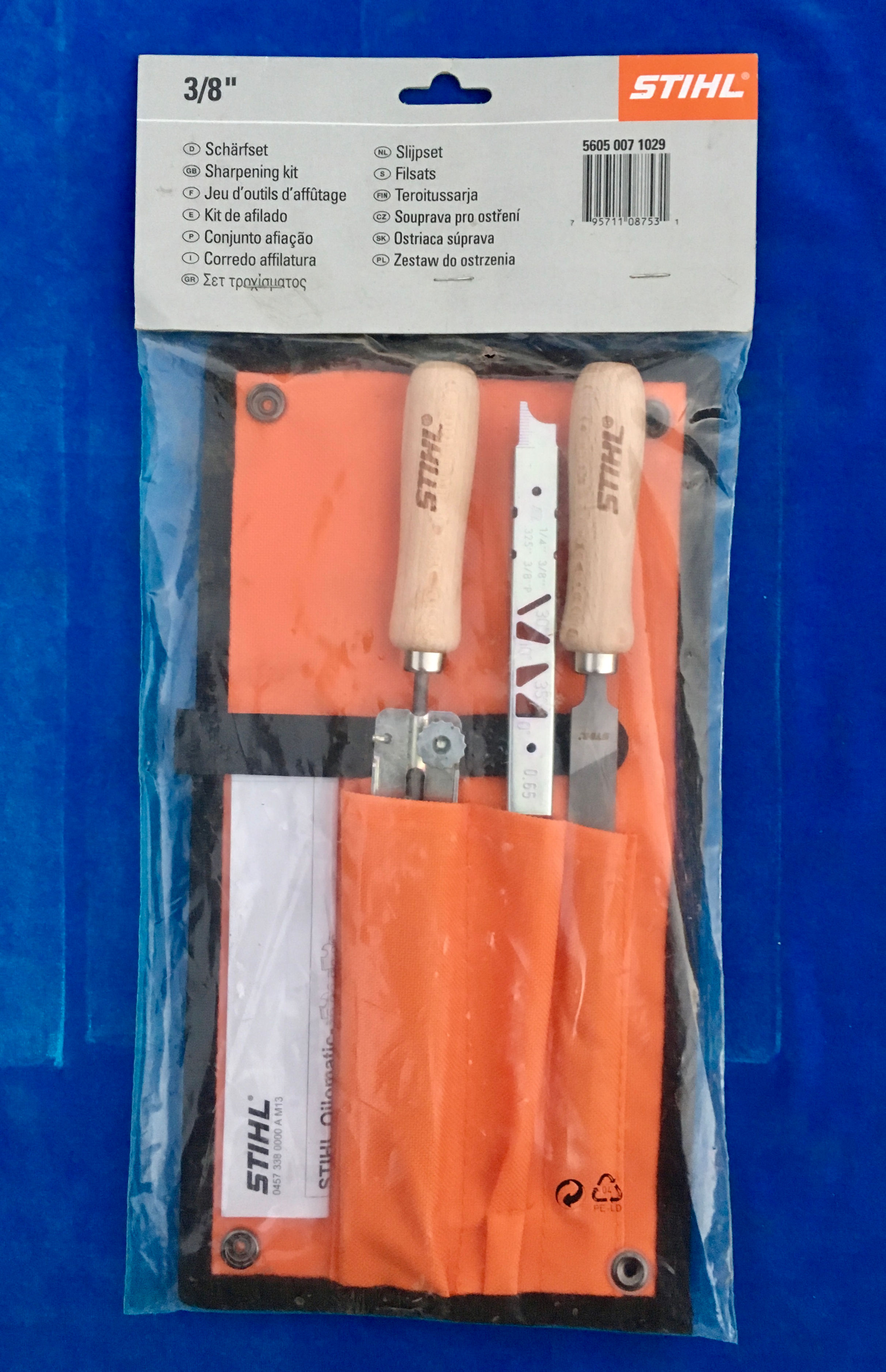 STIHL Genuine 3/8 (.375) Chainsaw Filing Kit. # 5605 007 1029