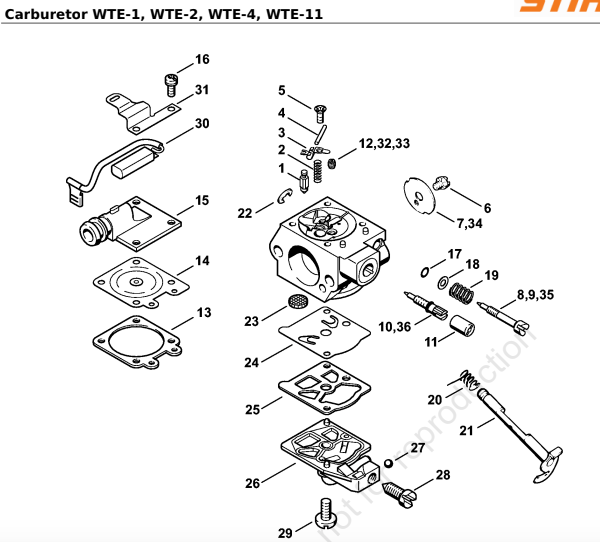 Thumbnail: STIHL Genuine MS240 MS260 Carburettor Kit  # 1121 007 1063