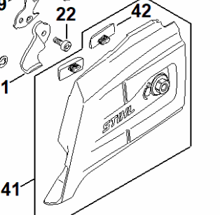 Thumbnail: STIHL Genuine MSA220T Sprocket Cover / Clutch Cover  # MA01 640 1701