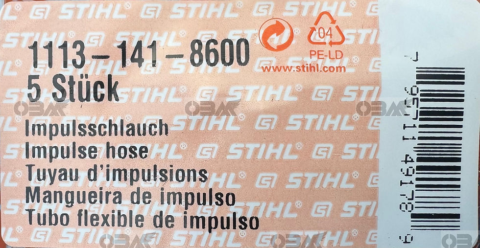 Thumbnail: STIHL Genuine 024 026 030 031 032 MS240 MS260 Impulse Hose  #1113 141 8600