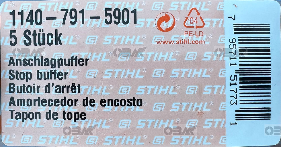Thumbnail: STIHL Genuine MS261 MS362 MS661 Stop Buffer  # 1140 791 5901