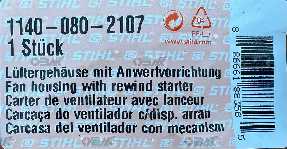 Thumbnail: STIHL Genuine MS362C Starter Housing Assembly / Recoil  # 1140 080 2107