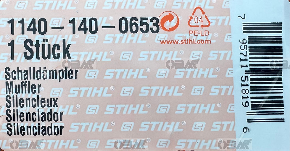 Thumbnail: STIHL Genuine MS311 MS391 Muffler Assembly   # 1140 140 0653
