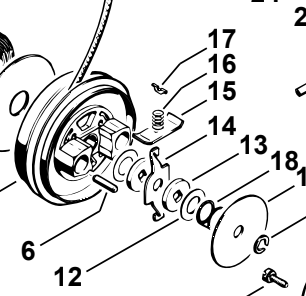 Thumbnail: STIHL Genuine 041 050 075 070 090 Friction Shoe with Spring # 1106 190 4600