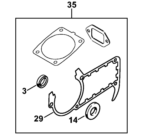 Thumbnail: STIHL Genuine MS341 MS361 Gasket and Seal Set  # 1135 007 1050