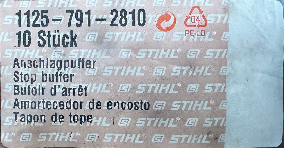 Thumbnail: STIHL Genuine 084 088 MS780 MS880 MS881 Stop Buffer # 1125 791 2810
