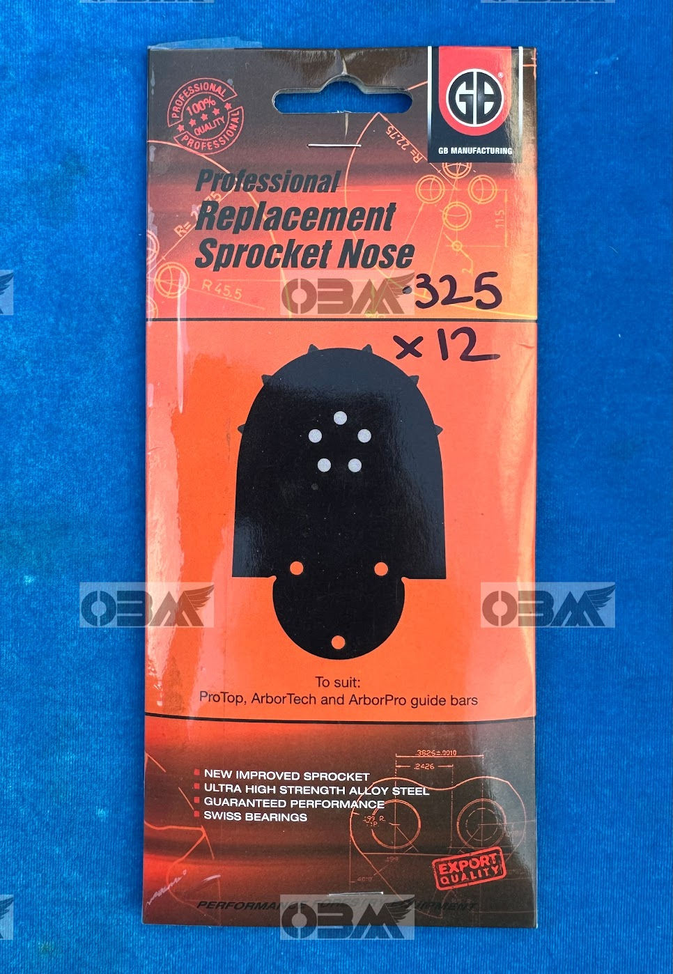 GB Replacement .325 x 12 Tooth Sprocket Nose/Tip # GB12PTJ